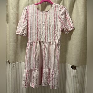 3/$15 Time and Tru Pink and White Striped Casual Dress